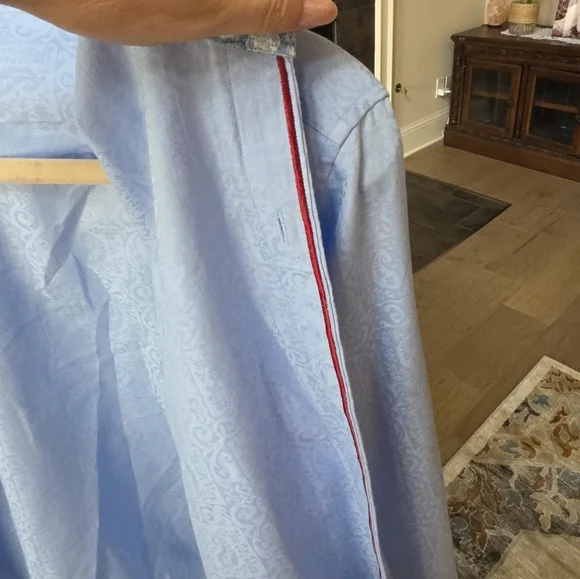 Robert Graham Button Down Shirt Light Blue Long Sleeve Formal Shirt M - Picture 9 of 13